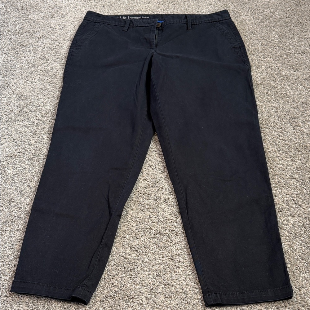 Talbots Girlfriend Black Chino Pants, 8p exc.cond.